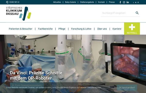 Vorschau von www.klinikum-dessau.de, Tumorzentrum Anhalt am Klinikum Dessau