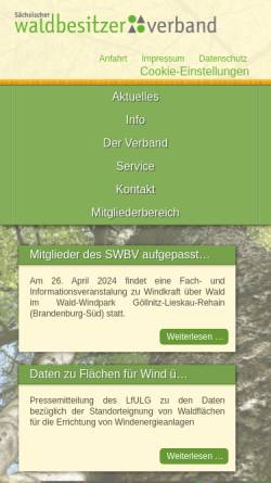 Vorschau der mobilen Webseite www.waldbesitzerverband.de, Waldbesitzerverband e.V.