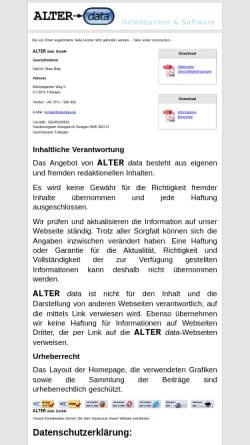 Vorschau der mobilen Webseite www.alterdata.de, ALTER data