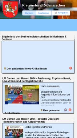 Vorschau der mobilen Webseite dithmarschen.tischtennislive.de, TTVSH Kreis Dithmarschen