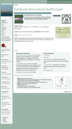 Vorschau der mobilen Webseite www.tischtennis-nf.de, TTVSH Kreis Nordfriesland