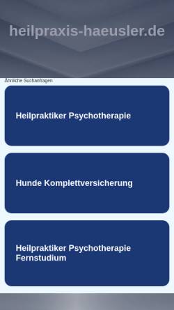 Vorschau der mobilen Webseite www.heilpraxis-haeusler.de, Christine Häusler