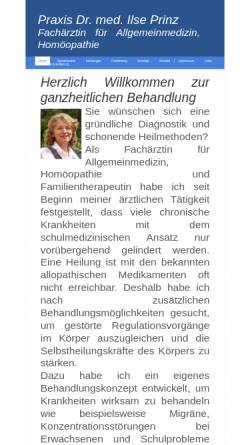Vorschau der mobilen Webseite www.ilseprinz.de, Dr. med. Ilse Prinz