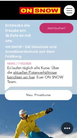 Vorschau der mobilen Webseite www.skischule-feldberg.de, Ski- und Snowboardschule Weyler