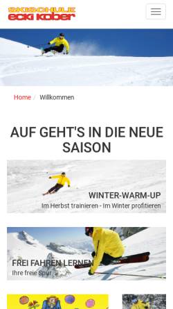 Vorschau der mobilen Webseite www.skischule-kober.de, Skischule Ecki Kober