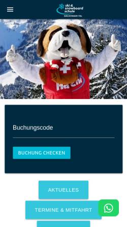Vorschau der mobilen Webseite www.skischule.de, Skischule Hachinger Tal