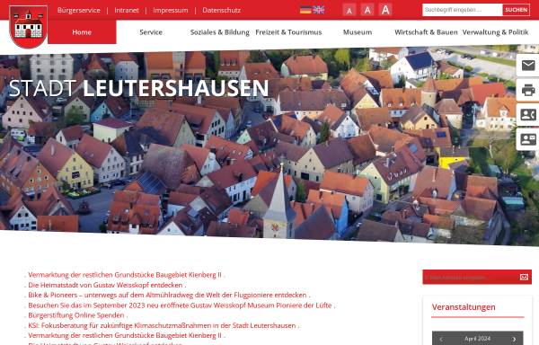Vorschau von www.leutershausen.de, Stadt Leutershausen