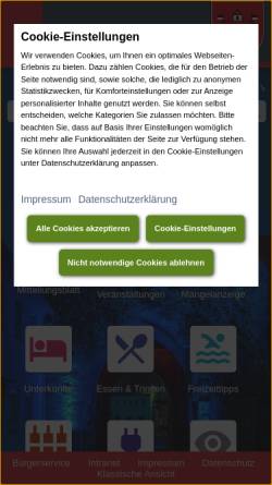 Vorschau der mobilen Webseite www.leutershausen.de, Stadt Leutershausen