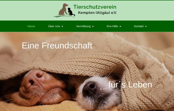 Vorschau von www.tierheim-kempten.de, Tierschutzverein Kempten (Allgäu) e.V.
