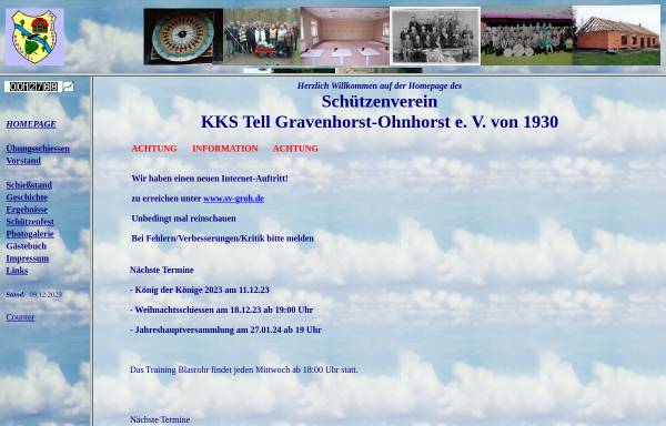 Vorschau von ohnhorst.de, Schützenverein KKS Tell Gravenhorst/Ohnhorst