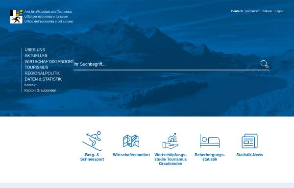 Vorschau von www.awt.gr.ch, Amt für Wirtschaft und Tourismus Graubünden