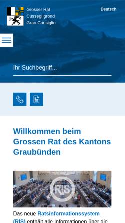 Vorschau der mobilen Webseite www.gr.ch, Grosser Rat
