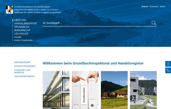 Vorschau von www.gr.ch, Grundbuchinspektorat Graubünden