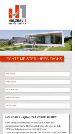 Vorschau der mobilen Webseite www.holzbau1.at, Holzbau 1