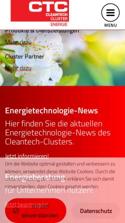 Vorschau der mobilen Webseite www.oec.at, Ökoenergie Cluster