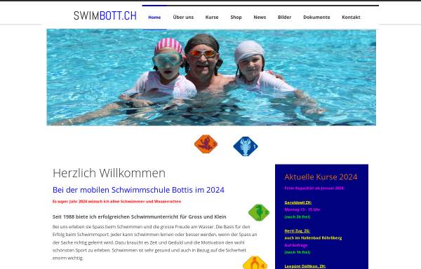 Vorschau von www.swimbott.ch, Schwimmschule Bott - Berikon
