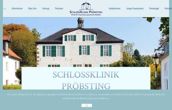 Vorschau von www.schlossklinik.de, Schlossklinik Pröbsting - Klinik für Psychotherapeutische Medizin