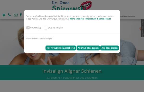 Vorschau von invisalign-neuss.de, Dr. Oona Sniegowski