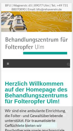 Vorschau der mobilen Webseite www.bfu-ulm.de, Behandlungszentrum für Folteropfer
