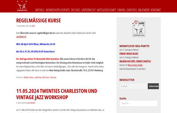 Vorschau von www.newswinggeneration.de, New Swing Generation Hamburg