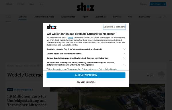 Vorschau von www.shz.de, Uetersener Nachrichten
