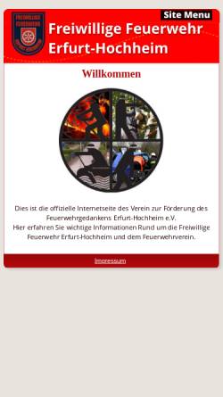 Vorschau der mobilen Webseite www.feuerwehr-erfurt-hochheim.de, Feuerwehr Erfurt