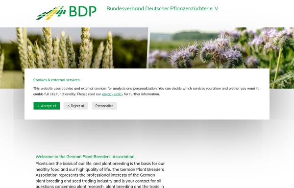 Vorschau von www.bdp-online.de, Bundesverband Deutscher Pflanzenzüchter e.V.