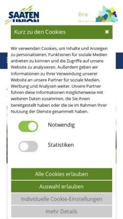 Vorschau der mobilen Webseite www.saaten-union.de, Saaten Union GmbH