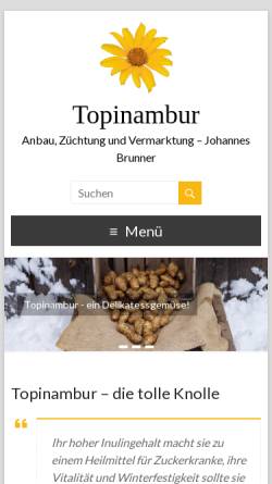 Vorschau der mobilen Webseite www.topis.de, Topinambur Saatzucht