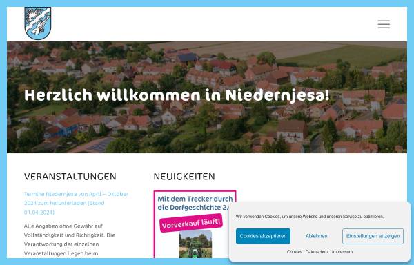 Vorschau von www.niedernjesa.de, Niedernjesa