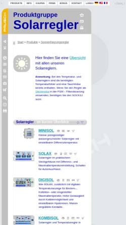 Vorschau der mobilen Webseite www.pausch.at, Pausch Solarregler