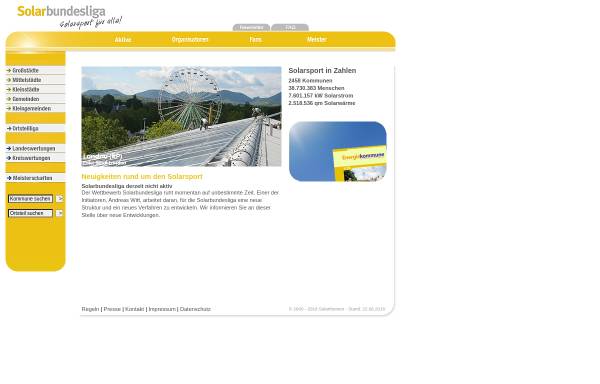 Vorschau von www.solarbundesliga.de, Solarbundesliga der deutschen Kommunen