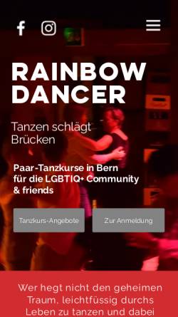 Vorschau der mobilen Webseite www.rainbowdancer.ch, Rainbowdancer Bern