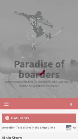 Vorschau der mobilen Webseite www.paradise-of-boarders.de, Boarder-Forum