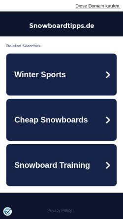 Vorschau der mobilen Webseite www.snowboardtipps.de, SnowboardTipps.de