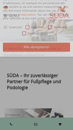 Vorschau der mobilen Webseite www.sueda.de, SÜDA GmbH & Co.KG