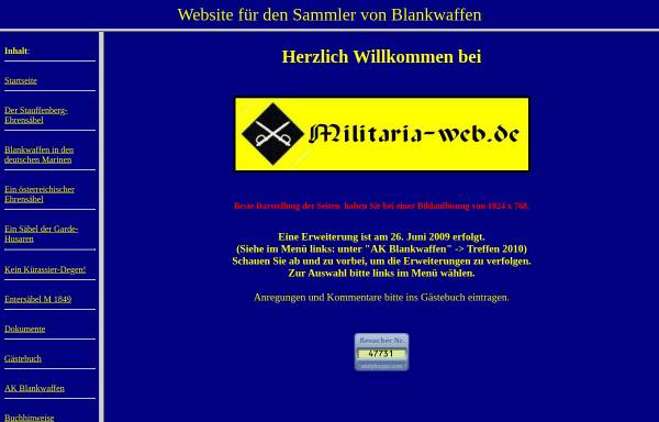 Vorschau von www.militaria-web.de, Blankwaffenkunde - Schwerpunkt Deutschland