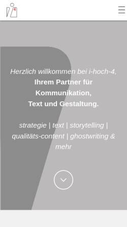 Vorschau der mobilen Webseite i-hoch-4.de, I-hoch-4 gmbh