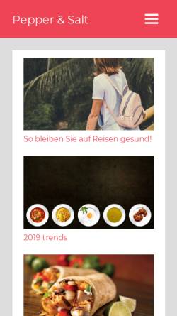 Vorschau der mobilen Webseite www.pepperandsalt.de, Pepper and Salt