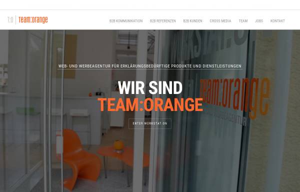 Vorschau von www.teamorange.de, team:orange GmbH - Web- und Werbeagentur