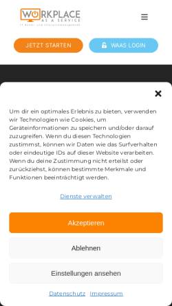 Vorschau der mobilen Webseite www.waas.de, Waas?? WerbeAgentur Armin Schmidt GmbH