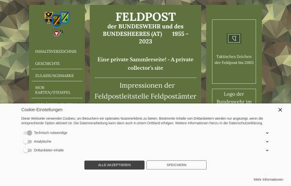 Vorschau von www.bw-feldpost-portal.de, Die Feldpost der Bundeswehr