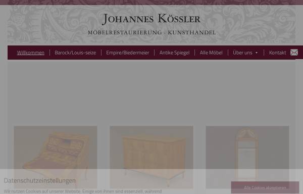 Vorschau von www.jkoessler.de, Johannes Kößler - Möbelrestaurierung und Antiquitäten