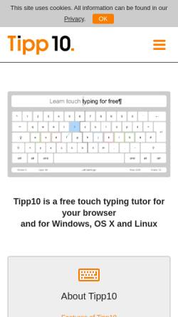 Vorschau der mobilen Webseite www.tipp10.de, Tipp10
