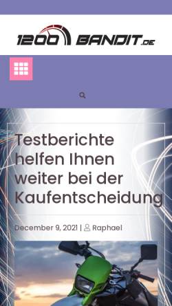 Vorschau der mobilen Webseite www.1200bandit.de, 1200bandit.de