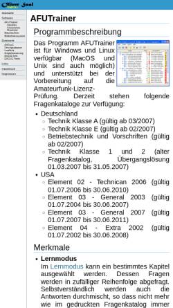 Vorschau der mobilen Webseite www.oliver-saal.de, AFUTrainer