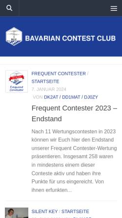 Vorschau der mobilen Webseite www.bavarian-contest-club.de, US-Lizenzprüfung