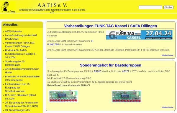 Vorschau von www.aatis.de, Amateurfunk und Telekommunikation in der Schule e. V.