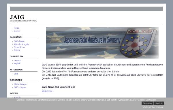 Vorschau von www.jaig.de, Japanese Radio Amateurs In Germany