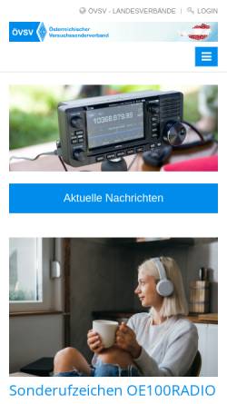 Vorschau der mobilen Webseite www.oevsv.at, Österreichischer Versuchssenderverband (ÖVSV)